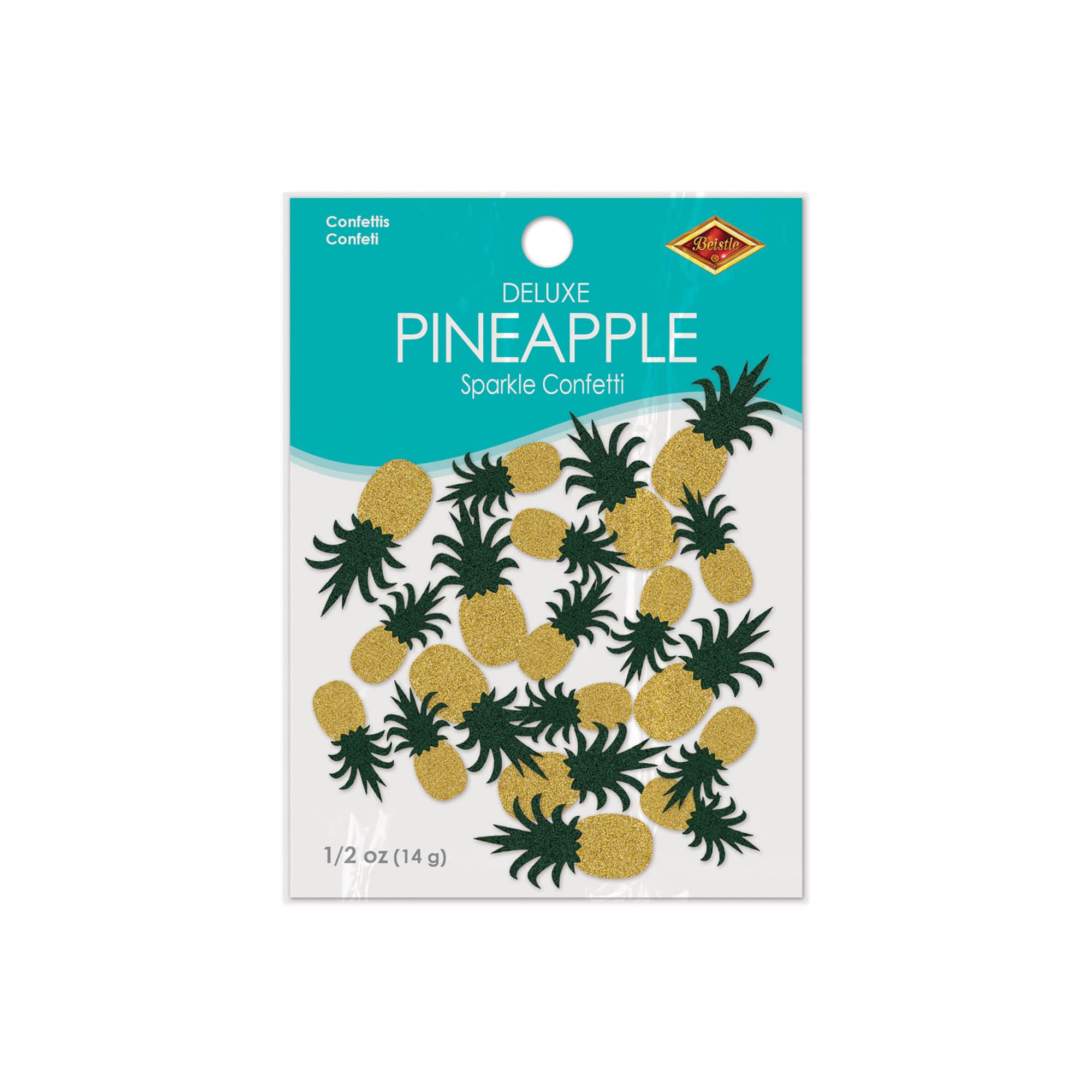 Beistle 1/2oz. Pineapple Deluxe Sparkle Confetti, 2ct.